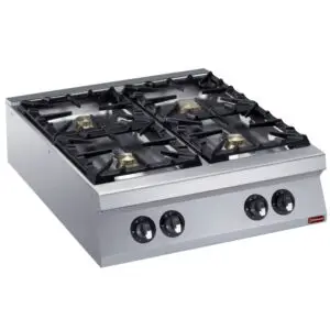 Diamond G22/4B8T-N 4 Burner Countertop Gas Range Cooker