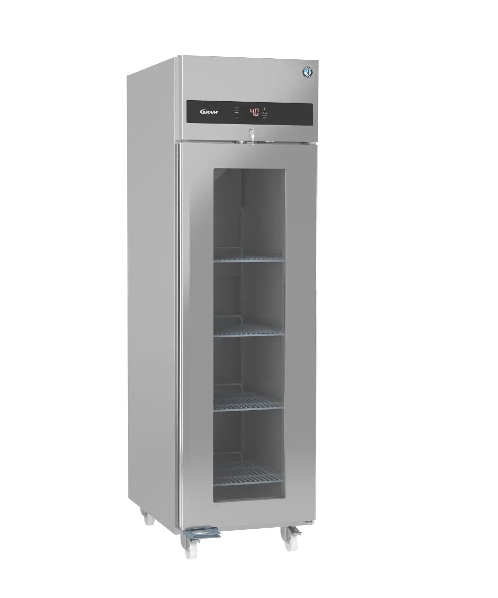 Hoshizaki Premier KG 60 C DR U Glass Single Door Stainless Steel Upright Display Refrigerator, 480 Litres