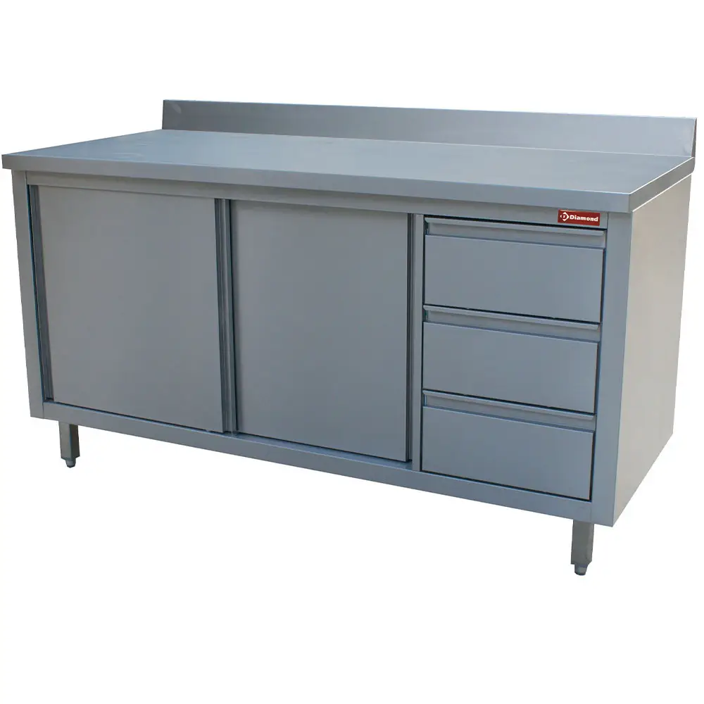 Diamond TA167CDA/B Cupboard 2 Sliding Doors, 3 Drawers, Wall