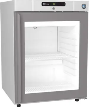 Hoshizaki Compact FG220 L-DR G U Glass Single Door White Undercounter Display Freezer, 123 Litres