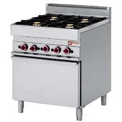 Diamond G65/4BF7 Floor Standing 4 Burner Gas Range with Gas Oven, 5kW