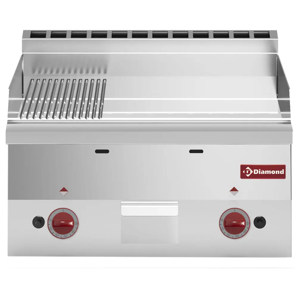 Diamond G60/PMCD6T-N 2/3 Smooth 1/3 Grooved Gas Chrome Cooking Plate