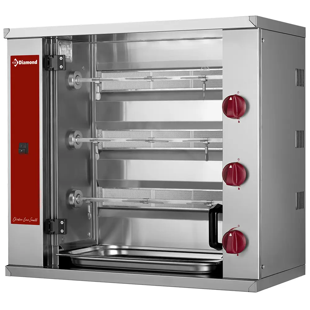 Diamond RVG/3-SBC Gas Chicken Roaster, 3 Spits