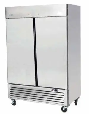 Ice-A-Cool ICE8960 Double Door Stainless Steel Upright Fridge, 1300 Litres