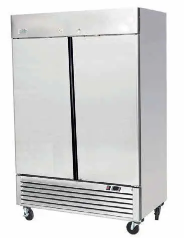 Ice-A-Cool ICE8960 Double Door Stainless Steel Upright Fridge, 1300 Litres