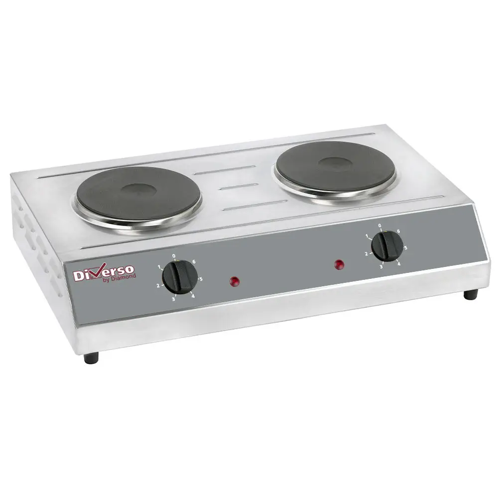 Diverso WR-RTD-2E Table top electric stove, 2 plates Ø 190mm - Image 2
