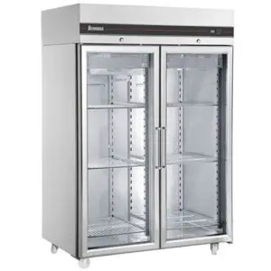 INOMAK Upright Double Hinged Glass Door Heavy Duty Freezer