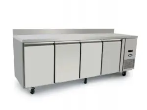 Atosa EPF3482HDSB 4 Door Preparation Counter Freezer with Splash Back, 560 Litres