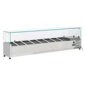 Diverso WR-SX18-V5 Refrigerated structure 8x GN 1/4 - 150 mm, with sneezeguard