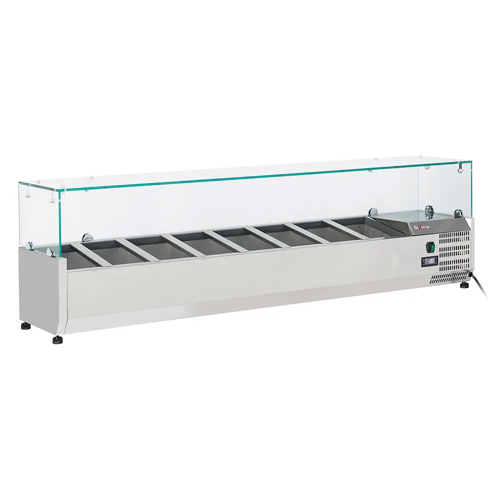 Diverso WR-SX18-V5 Refrigerated structure 8x GN 1/4 - 150 mm, with sneezeguard
