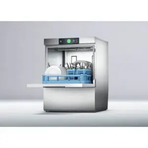 Hobart FPSW-10B 500mm Basket Frontloading Commercial Dishwasher with Chemical Pump, Integral Water Softener & Drain Pump, 18 Plates
