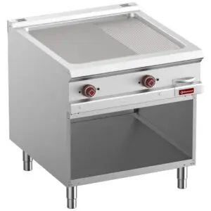 Diamond E9/PMA8-N Elec Fry Top 2/3 Smooth & 1/3 Grooved, Mod 1/1, Open Cupboard
