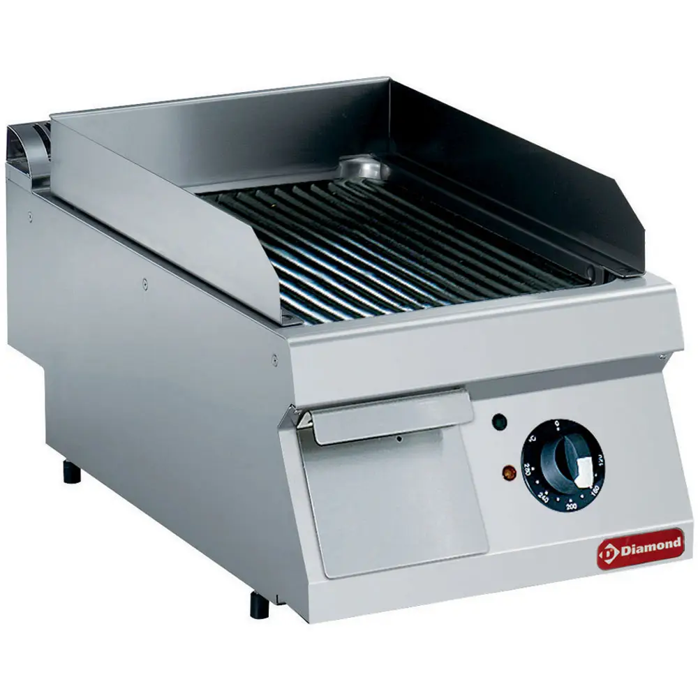 Diamond E17/PR4T-N Electric cooking plate, grooved -TOP-