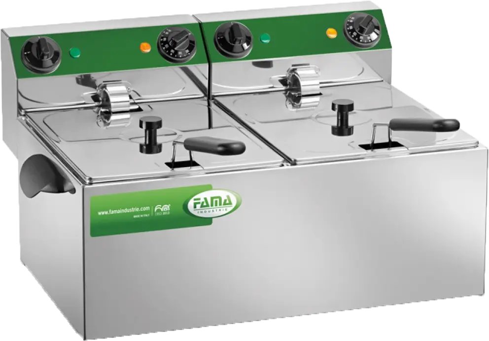Fama MFR 280 Countertop Double Basket 2 x 6 Litre Electric Fryer, 2 x 3.25kW
