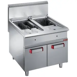 Diamond G9/F36A8 Double Basket Freestanding Gas Fryer on Closed Cupboard