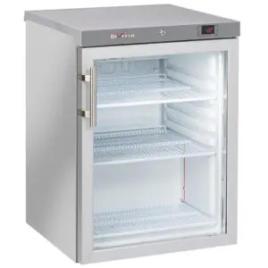 Diverso WR-PG21-XG Ventilated refrigerator, glass door, 200 liters. stainless steel