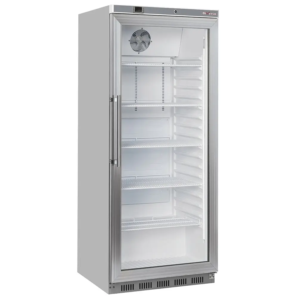 Diverso WR-PG61-XG Ventilated refrigerator GN 2/1, glass door, 600 liters. stainless steel