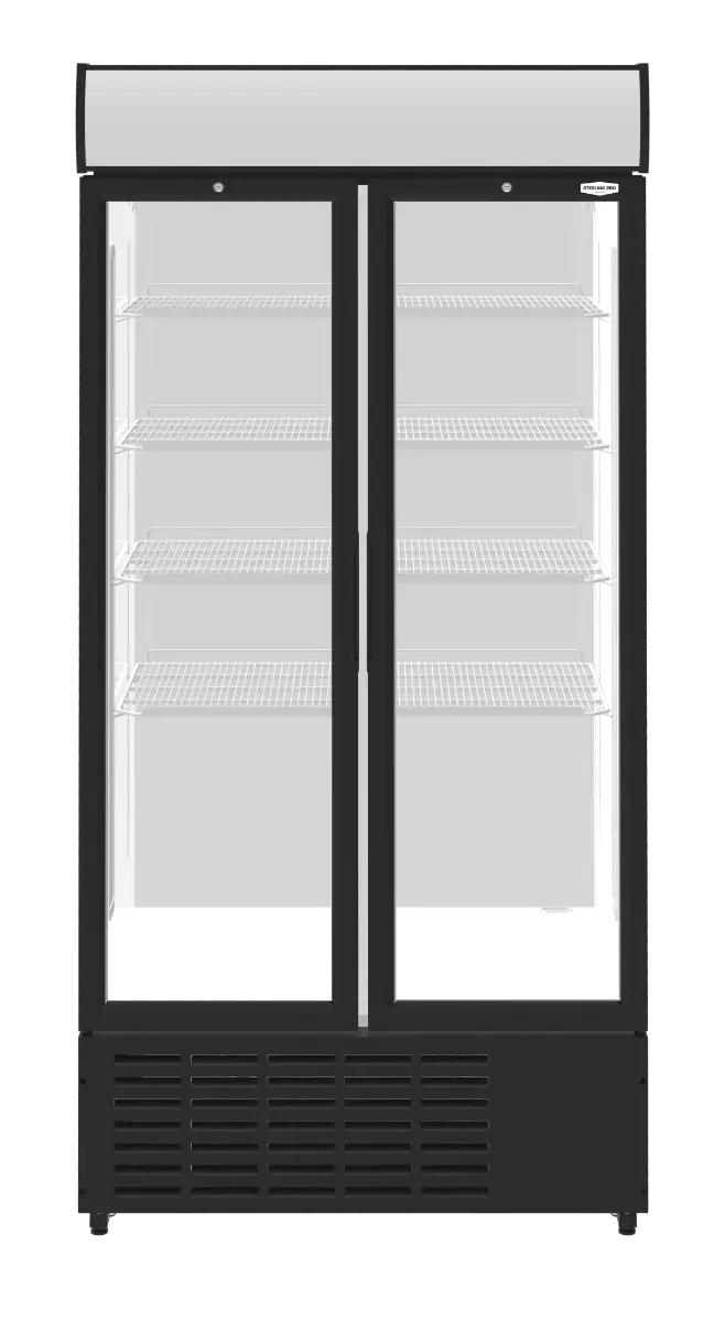 Sterling Pro Green SPD20HG Upright Hinged Double Door Display Chiller, 832 Litres