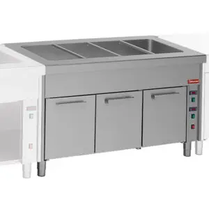 Diamond S80/BC15 Electric Bain Marie on Hot Open Cupboard, 4 x 1/1 GN