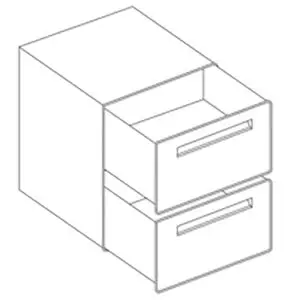 Diamond KF2 Option: Double Drawer 1/2 X 2, Refrigerated Counter Reserve