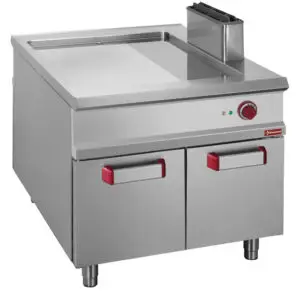 Diamond E1/PMCA2 Freestanding 2/3 Smooth 1/3 Grooved Fry Top Electric Griddle on Netrual Closed cupboard, 12kW