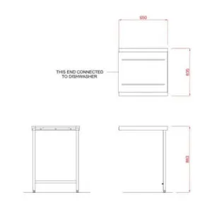 Hobart SC650 Outlet Single Rack Table