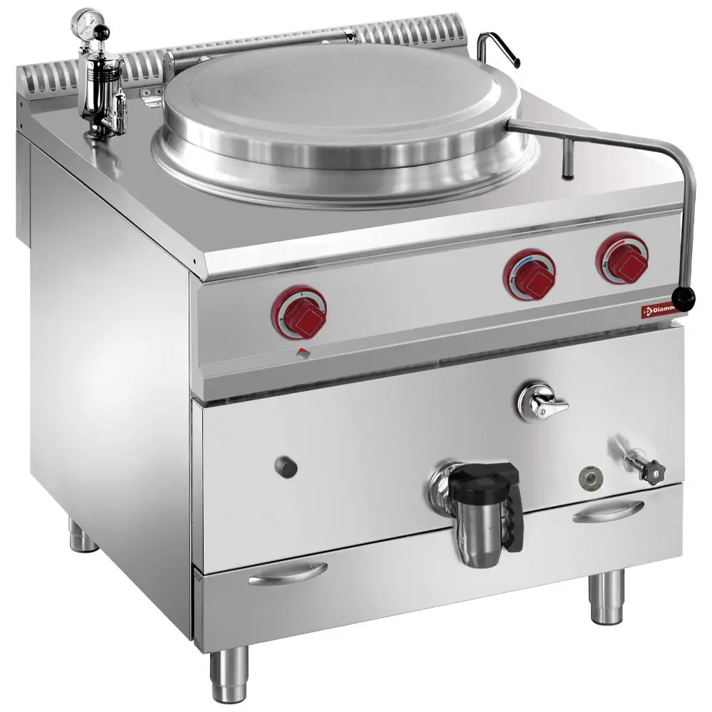 Diamond G9/M15I8 Gas boiling pan, 150-liter tank, indirect heating, on cupboard