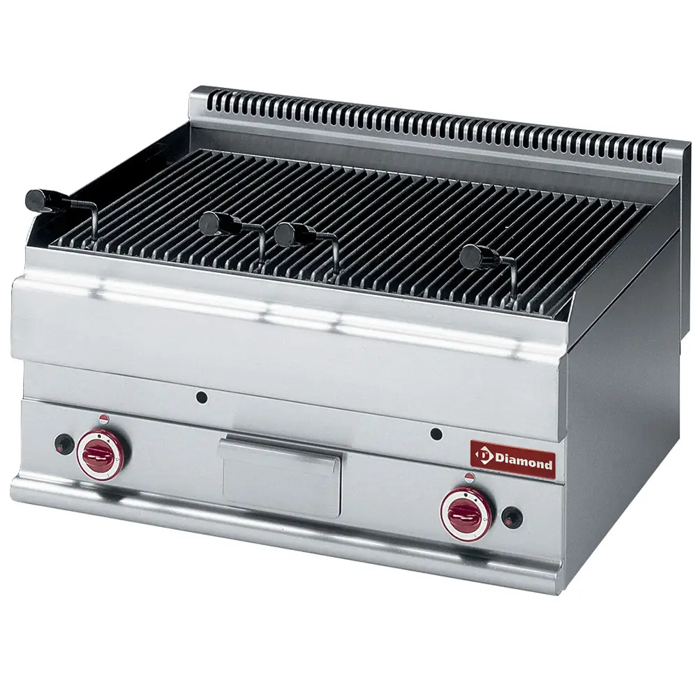 Diamond G65/GPL7T Lava stone gas grill, cast iron cooking grid -Top-