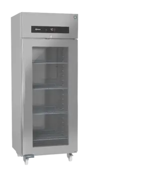 Hoshizaki Premier KG W80 C DR U Glass Single Door Stainless Steel Upright Display Refrigerator, 700 Litres