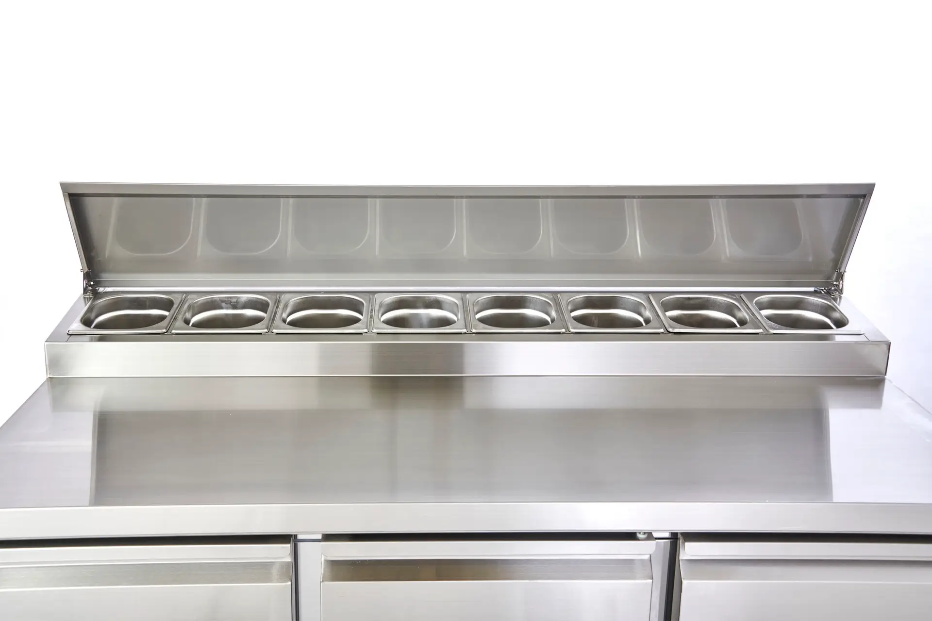 Sterling Pro Cobus SPU300PZ 3 Door Preparation Counter 8 x GN1/6, 392 Litres - Image 2