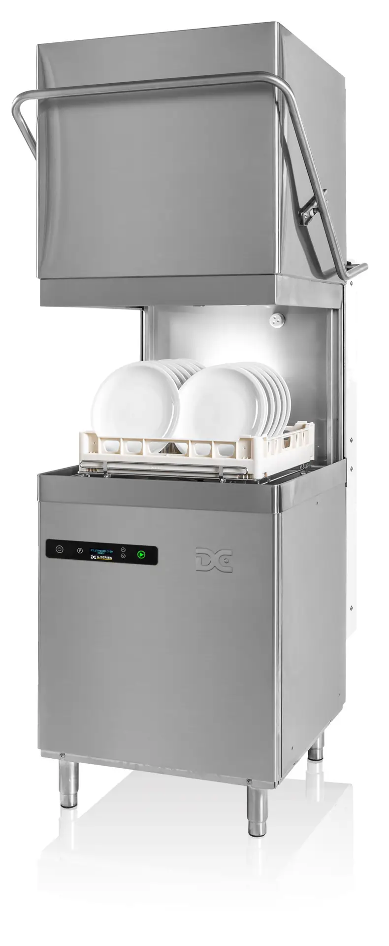 DC SD1000ACPISD Standard Range 500mm Basket Passthrough Dishwasher with Break Tank, Chemical Pumps, Integral Softener & Drain Pump - 18 Plates