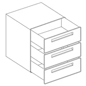 Diamond KF3 Option: Double Drawer 1/3 X 3, Refrigerated Counter Reserve