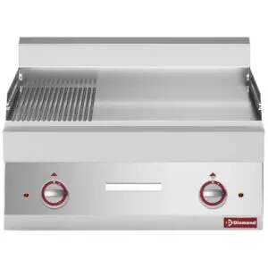 Diamond E65/PM7T-N 2/3 Smooth 1/3 Ribbed Electric Cooking Plate, 9kW