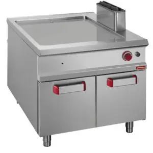 Diamond G1/PLA2 Freestanding Smooth Fry Top Gas Griddle on Netrual Closed cupboard