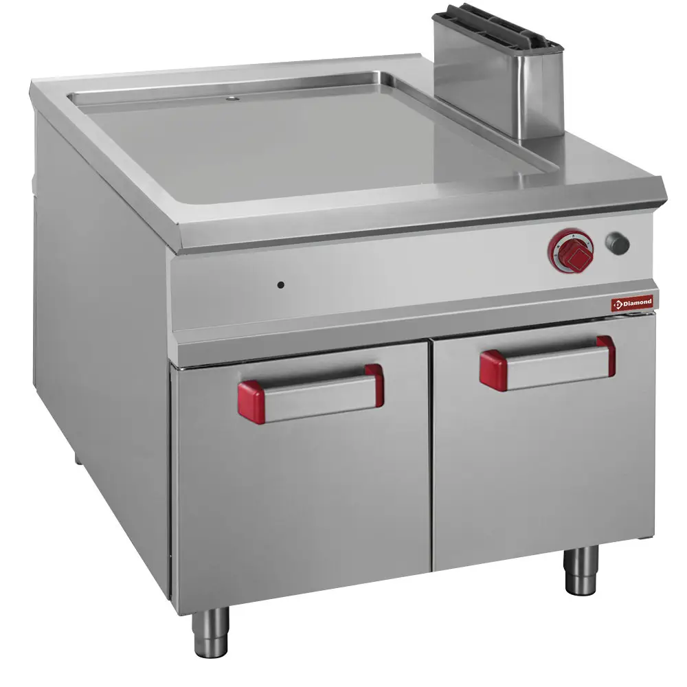 Diamond G1/PLA2 Freestanding Smooth Fry Top Gas Griddle on Netrual Closed cupboard