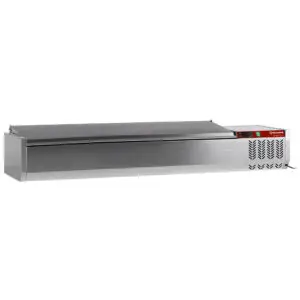 Diamond SX160/CC-R6 Stainless Steel Topping Unit with Stainless Steel Lid, 7 x 1/4 GN