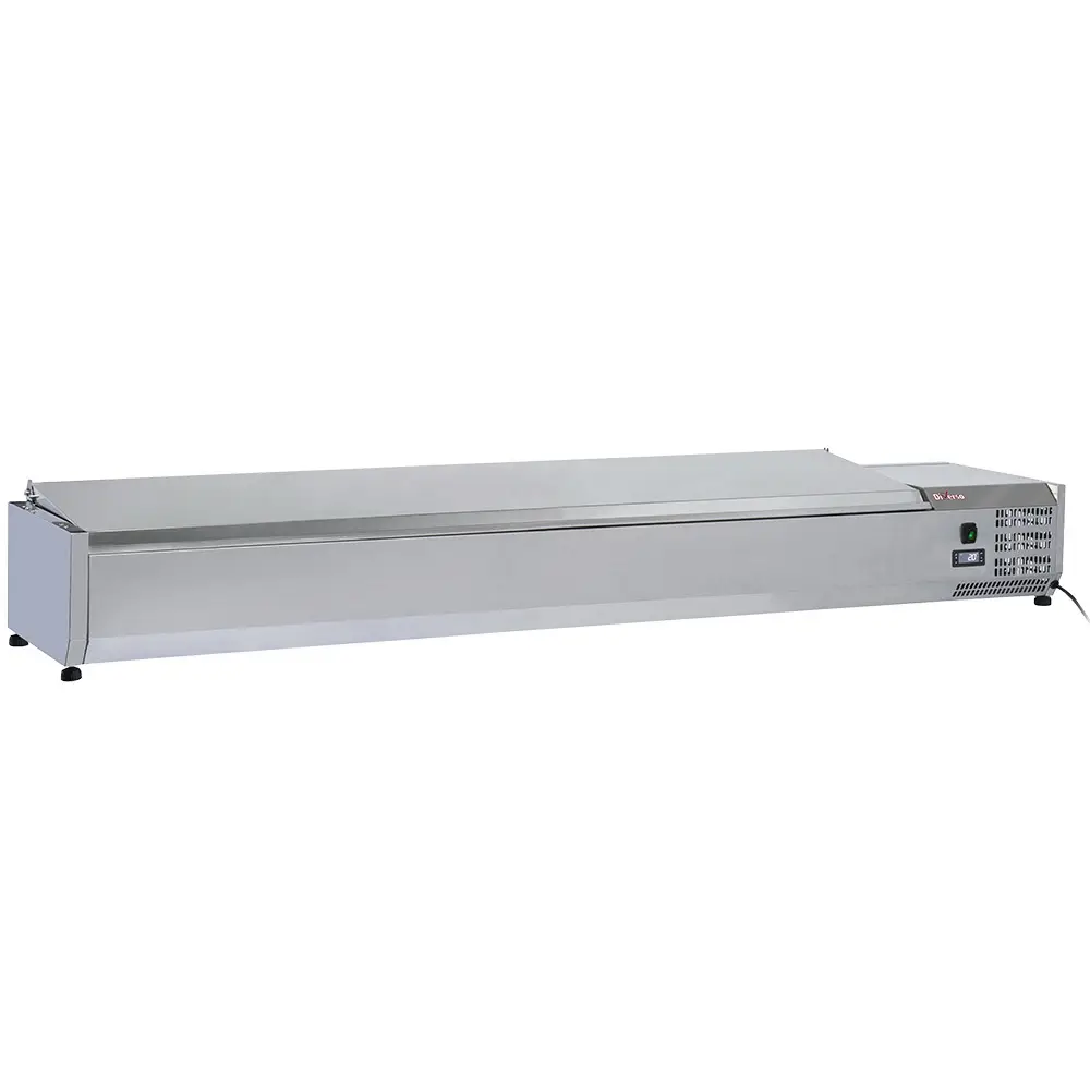 Diverso WR-SY20-C6 Topping shelf 9x GN1/3-150 mm, with stainless steel lid - Image 2