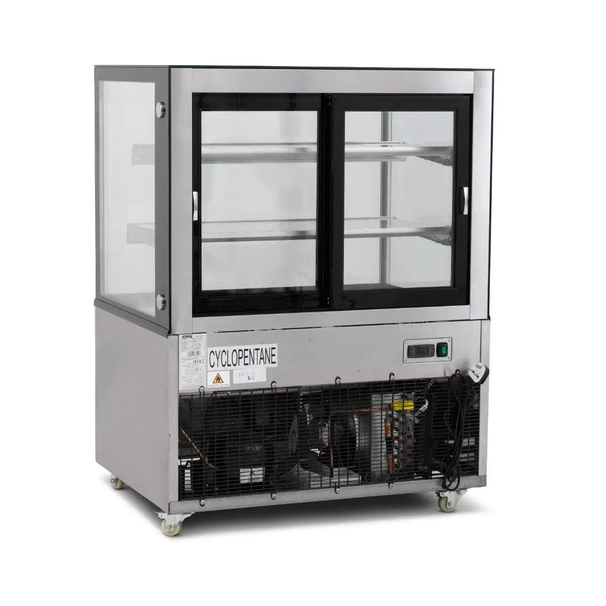 BLIZZARD 1.2m Double Tier Refrigerated Flat Glass Display Unit - Image 5