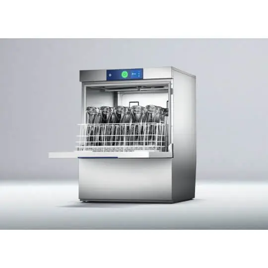 Hobart GXSW-11B 500mm Basket Frontloading Commercial Glasswasher with Chemical Pump, Integral Water Softener & Drain Pump - 25 Pint Capacity