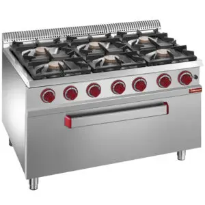 Diamond G7/6BFM11 Range 6 burners, maxi gas oven 1 big door