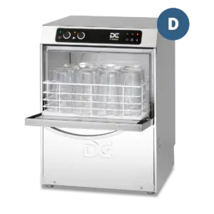 DC SG35D Standard Range 350mm Basket Frontloading Commercial Glasswasher with Drain Pump, 14 Pint Capacity