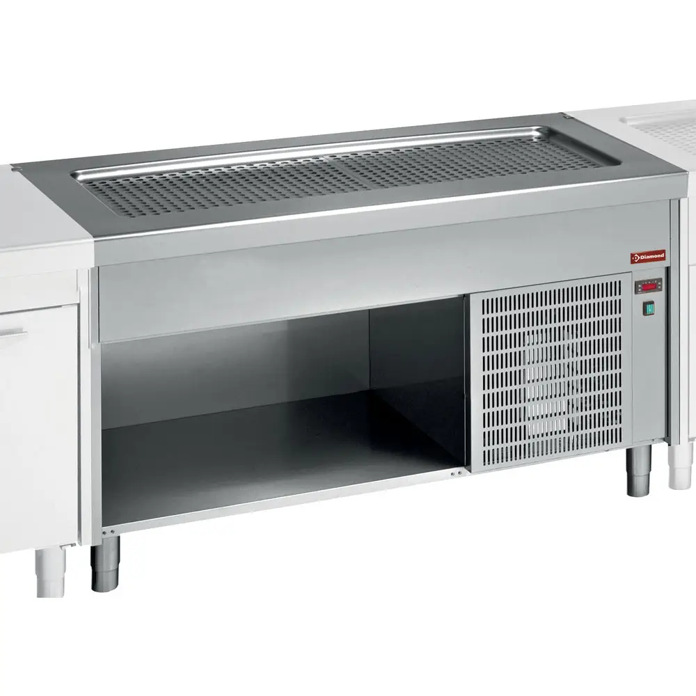 Diamond S80/RPT15-R2 Refrigerated Top Unit on Open Cupboard, 4 x 1/1 GN