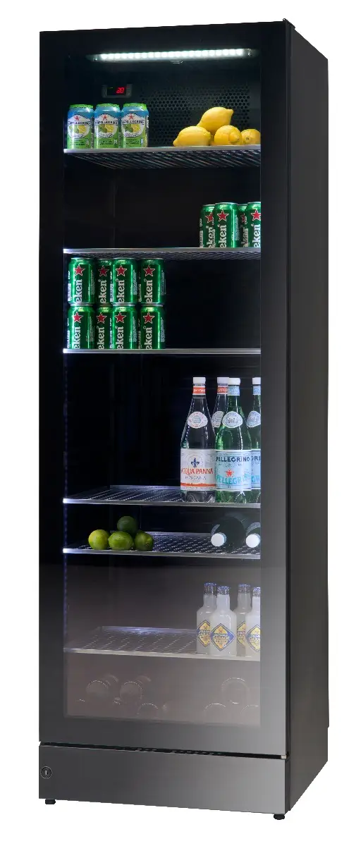 Vestfrost MFG185 Glass Single Door Black Display Cooler, 344 Litres