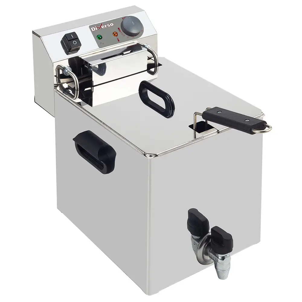 Diverso WR-EF10-S1 Electric table top fryer 10 liters + tap