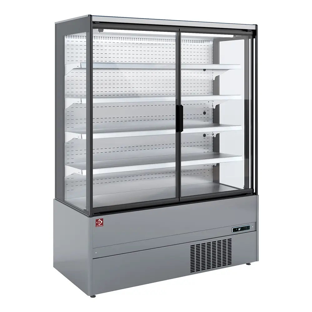 Diamond MML15-FX Stainless Steel Refrigerated Self Service Display w/ Swinging Doors