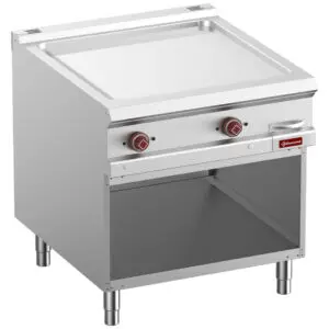 Diamond E9/PLCA8-N Smooth Electric Fry Top, Chromium-Plated, Module 1/1, Open Cupboard