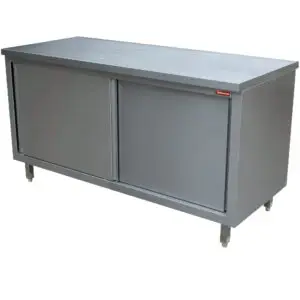 Diamond TA106/B Table On Neutral Cupboard, Sliding Doors