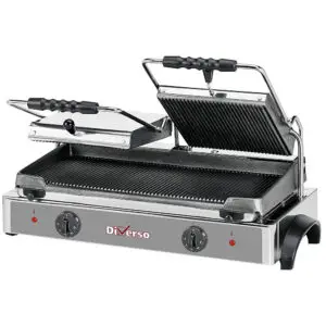 Diverso WR-GR82-62 Electric panini grill DOUBLE, ribbed plates
