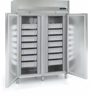 Coreco AP-1002 Double Door Refrigerated Stainless Steel Fish Storage Cabinet, 1404 Litres