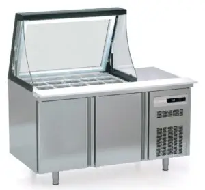 Coreco PC80-150-15-LGL 2 Door Preparation Station with Lift-Up Lid, 362 Litres